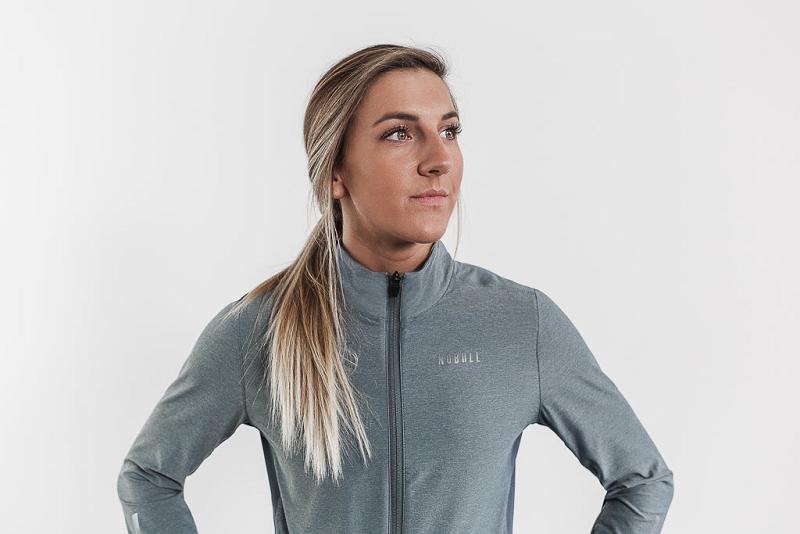 Dark / Grey Nobull Wo4-Way Stretch Woven Women's Hoodie | CA X2187Y